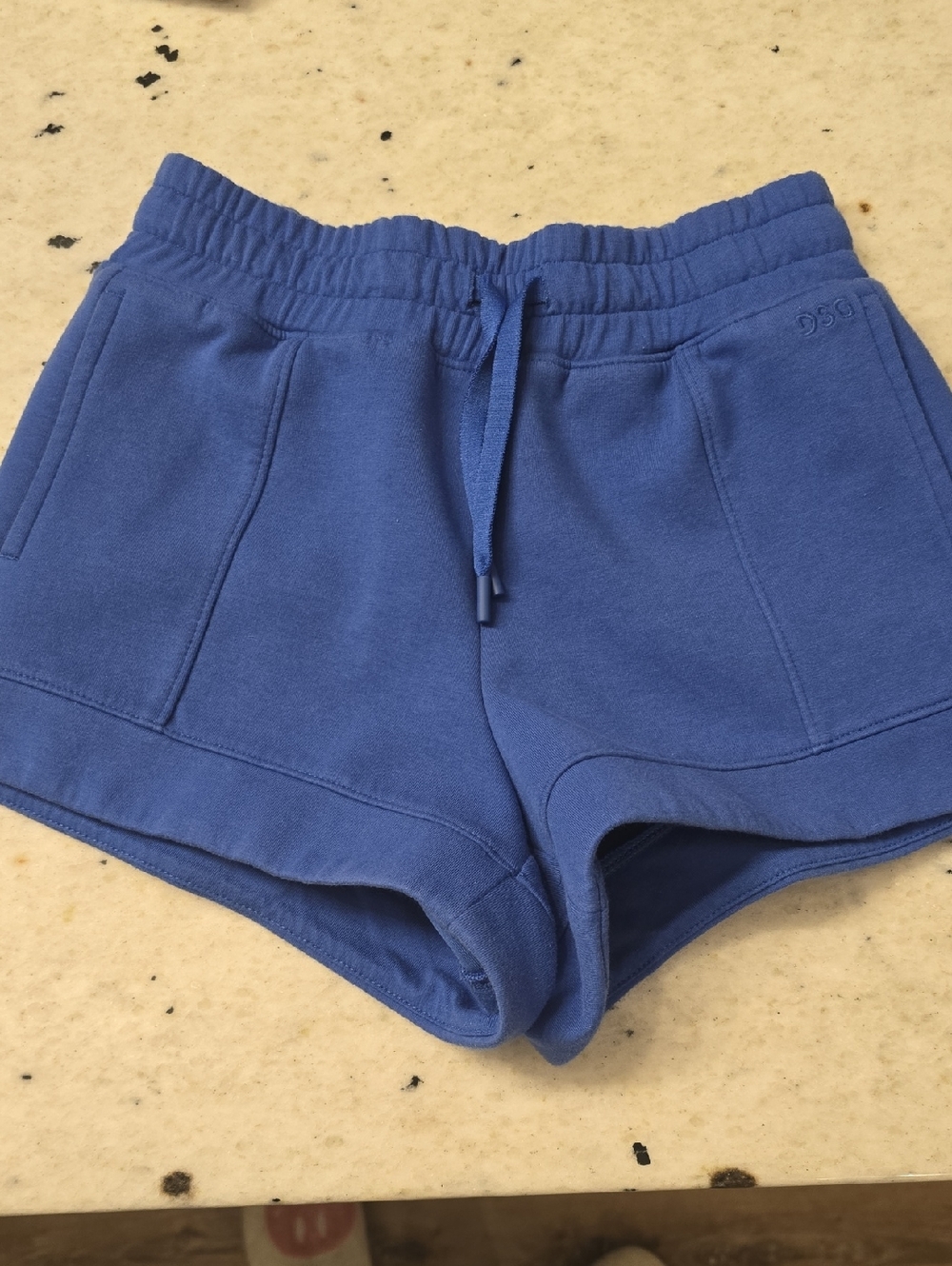 Blue Girl's Drawstring Jersey Shorts